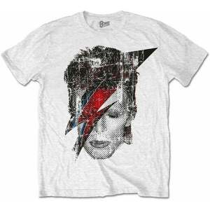 David Bowie Tricou Halftone Flash Face Unisex White S imagine