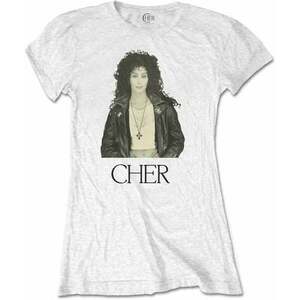 Cher Tricou Leather Jacket Womens White L imagine