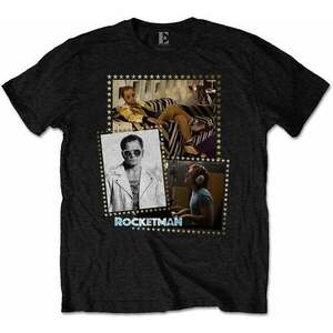 Elton John Tricou Rocketman Montage Unisex Black L imagine