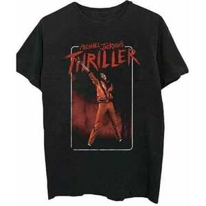 Michael Jackson Tricou Thriller White Red Suit Unisex Black L imagine