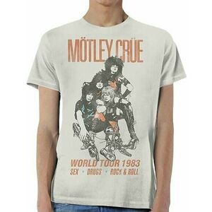 Motley Crue Tricou World Tour Vintage Unisex White S imagine