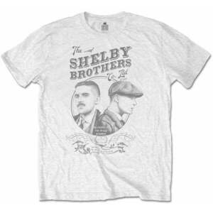 Peaky Blinders Tricou Shelby Brothers Circle Faces Unisex White L imagine