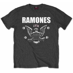 Ramones Tricou 1974 Eagle Unisex Gri cărbune S imagine