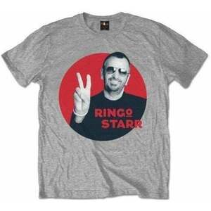 Ringo Starr Tricou Peace Red Circle Unisex Gri M imagine