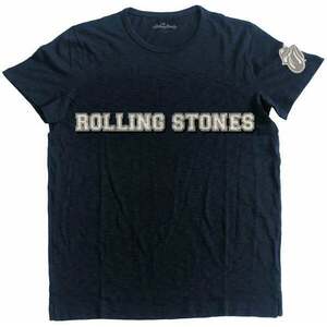 The Rolling Stones Tricou Logo & Tongue Unisex Albastru Navy S imagine