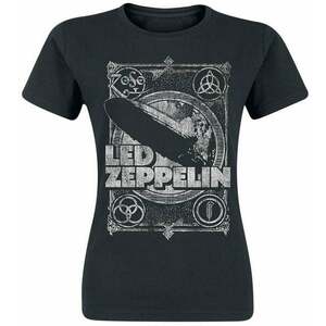 Led Zeppelin Tricou Vintage Print LZ1 Womens Black M imagine