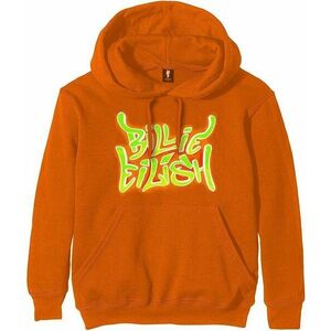 Billie Eilish Hoodie Airbrush Flames Blohsh Orange M imagine