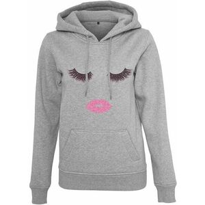 Eyelashes Hoodie Logo Heather Grey M imagine