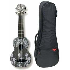 Pasadena WU-21F7-BK SET Floral Black Ukulele soprano imagine