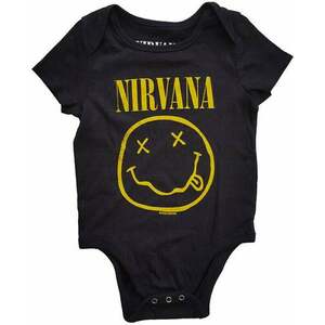 Nirvana Tricou Yellow Happy Face Kids Black 1 An imagine