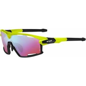 R2 Rocket Neon Yellow-Black Matt/Blue Revo Pink Ochelari ciclism imagine