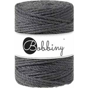 Bobbiny 3PLY Macrame Rope 5 mm 100 m Charcoal Șnur imagine