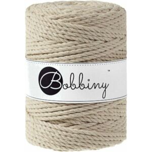 Bobbiny 3PLY Macrame Rope 5 mm 100 m Beige Șnur imagine