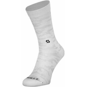 Scott Sock Trail Camo Crew Black-White S Șosete pentru alergre imagine