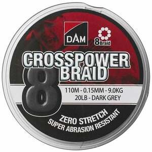 DAM Crosspower 8-Braid Gri închis 0, 20 mm 150 m 12, 6 kg Linie împletită imagine