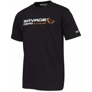 Savage Gear Tricou Signature Logo T-Shirt Black Ink L imagine