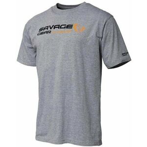 Savage Gear Tricou Signature Logo T-Shirt Grey Melange L imagine