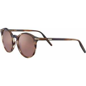 Serengeti Leonora Shiny Striped Brown/Polarized Drivers Gradient Ochelari de stil de viață imagine