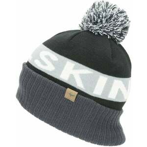 Sealskinz Water Repellent Cold Weather Bobble Hat Black/Grey/White/Black S/M Căciulă imagine