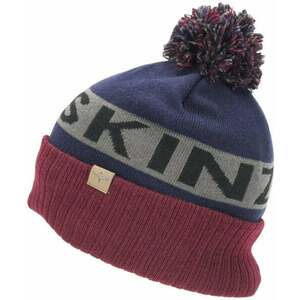 Sealskinz Water Repellent Cold Weather Bobble Hat Navy Blue/Grey/Red 2XL Căciulă imagine