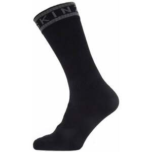 Sealskinz Waterproof Warm Weather Mid Length Sock With Hydrostop Black/Grey L Șosete ciclism imagine