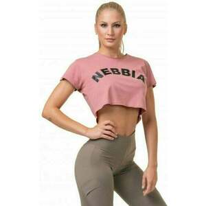 Nebbia Loose Fit Sporty Crop Top Old Rose XS Tricouri de fitness imagine