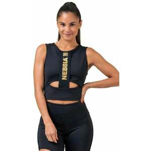 Nebbia Honey Bunny Crop Top Black XS Tricouri de fitness imagine