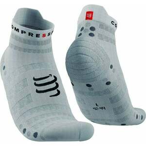 Compressport Pro Racing V4.0 Ultralight Run Low White/Alloy T4 Șosete pentru alergre imagine