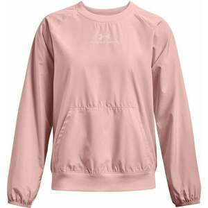 Under Armour UA Rush Woven Crew Retro Pink/White M Hanorac pentru fitness imagine