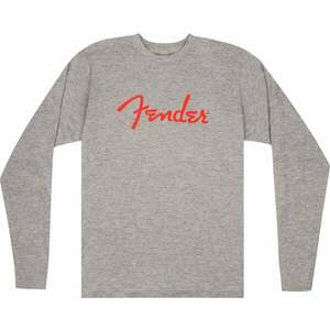 Fender Tricou Spaghetti Logo LS Heather Gray S imagine