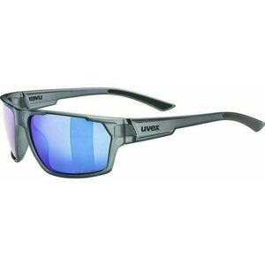 UVEX Sportstyle 233 Polarized Smoke Mat/Litemirror Blue Ochelari ciclism imagine