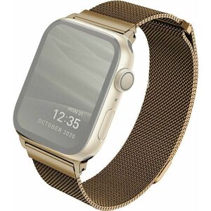 Uniq Dante Mesh Steel Caramel Gold 44 mm-42 mm Curea imagine