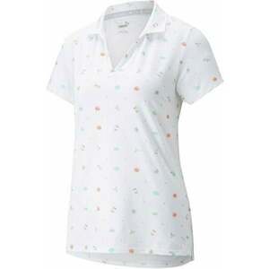 Puma W Mattr Galapagos Bright White/Hot Coral XS Tricou polo imagine