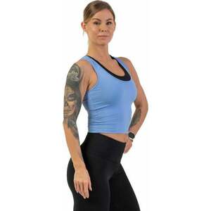 Nebbia Sporty Slim-Fit Crop Tank Top Light Blue XS Tricouri de fitness imagine