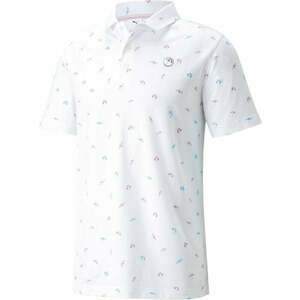 Puma AP Dancing Umbrellas Mens Bright White/lgiers Blue XS Tricou polo imagine