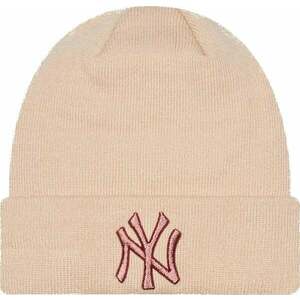 New York Yankees MLB Women's Metallic Logo Beanie Peach UNI Căciulă imagine