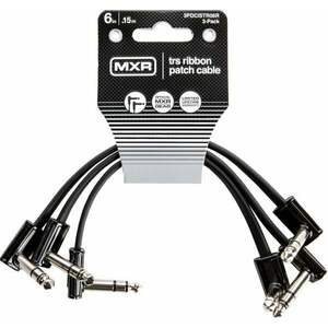 Dunlop MXR DCISTR06R Ribbon TRS Cable 3 Pack 15 cm Oblic - Oblic Cablu patch imagine