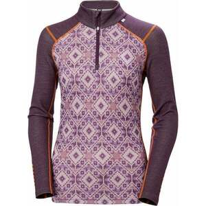 Helly Hansen W Lifa Merino Midweight 2-in-1 Graphic Half-zip Amethyst Star Pixel XL Lenjerie termică imagine