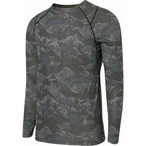 SAXX Quest Long Sleeve Crew Navy Mountainscape M Lenjerie termică imagine