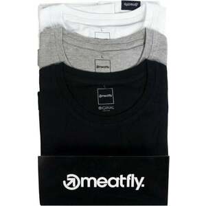 Meatfly Logo Multipack Black/Grey Heather/White M Tricou imagine