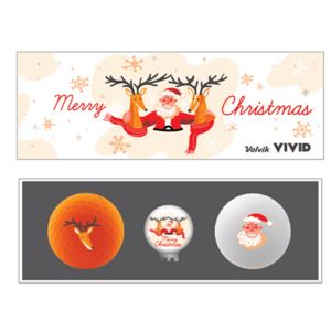 Volvik Vivid Christmas 2 Pack Golf Balls Crăciun Minge de golf imagine