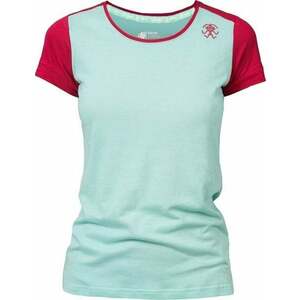 Rafiki Chulilla Lady Short Sleeve Eggshell Blue/Earth Red 40 Tricou imagine