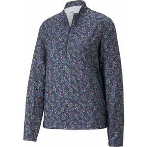 Puma Micro Floral Cloudspun 1/4 Zip Navy Blazer XS Hanorac imagine