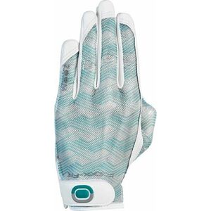 Zoom Gloves Sun Style Golf White/Mint Waves Mâna stângă L/XL Mănuși pentru femei imagine