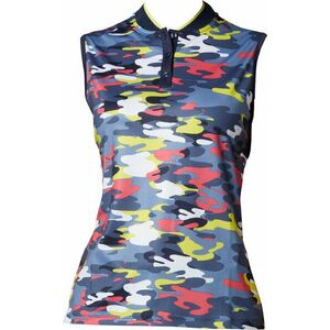 Callaway Womens Sleeveless Multi-Colour Camo Peacoat XS Tricou polo imagine