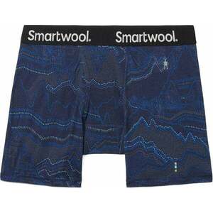 Smartwool Men's Merino Print Boxer Brief Boxed Deep Navy Digital Summit Print S Lenjerie termică imagine