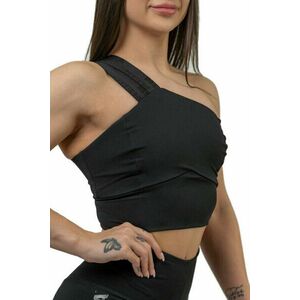 Nebbia High Support Sports Bra INTENSE Asymmetric Black XS Lenjerie de fitness imagine