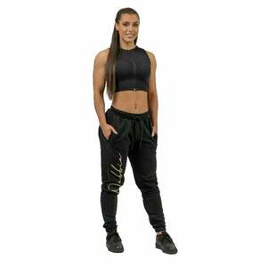 Nebbia High-Waist Joggers INTENSE Signature Black/Gold S Fitness pantaloni imagine