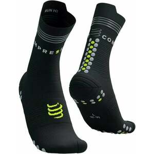 Compressport Pro Racing v4.0 Run High Negru/Galben Florescent T2 Șosete pentru alergre imagine