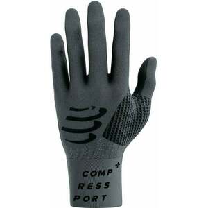 Compressport 3D Thermo Gloves Asphalte/Black Mănuși pentru alergare imagine